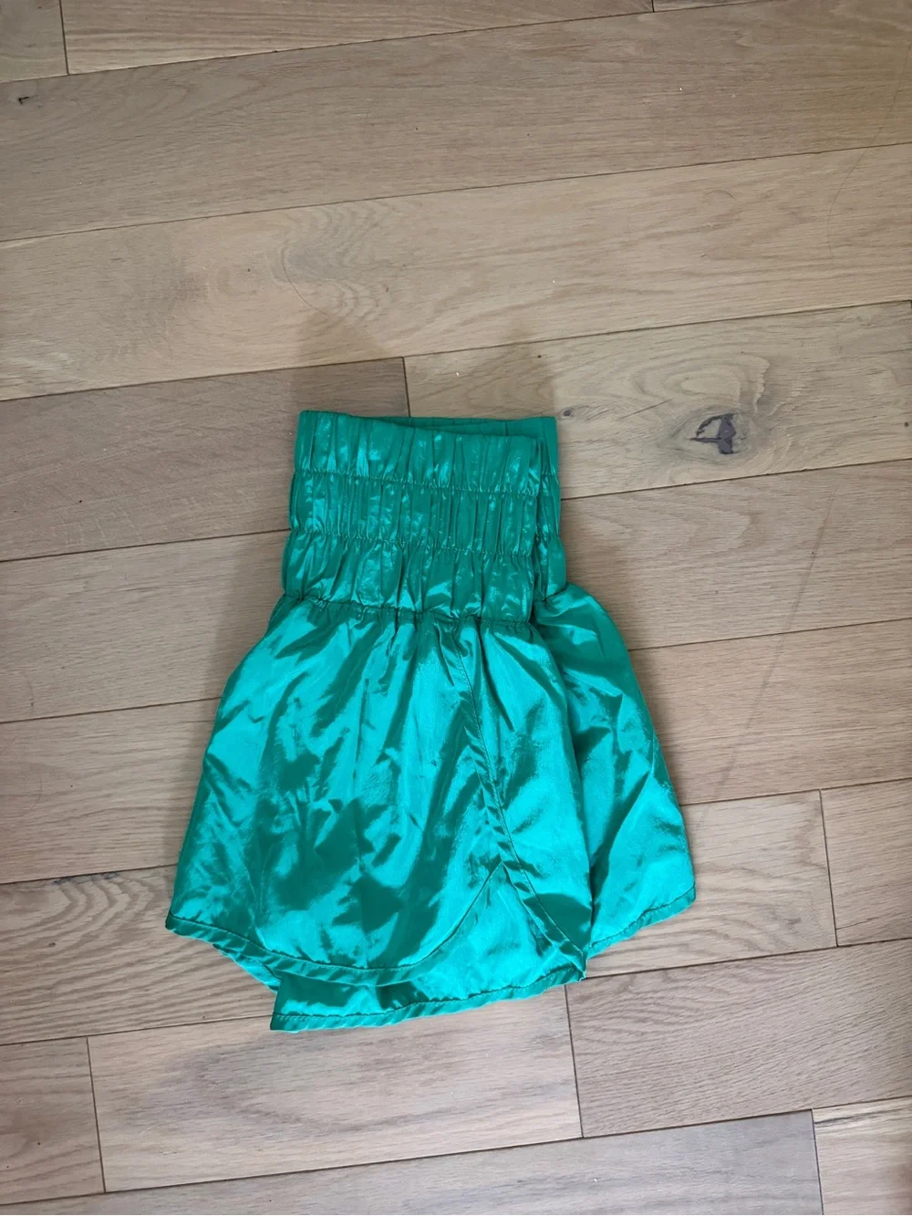 Free People Emerald Green Smocked-Waist Athletic Shorts - Picture 2 of 5